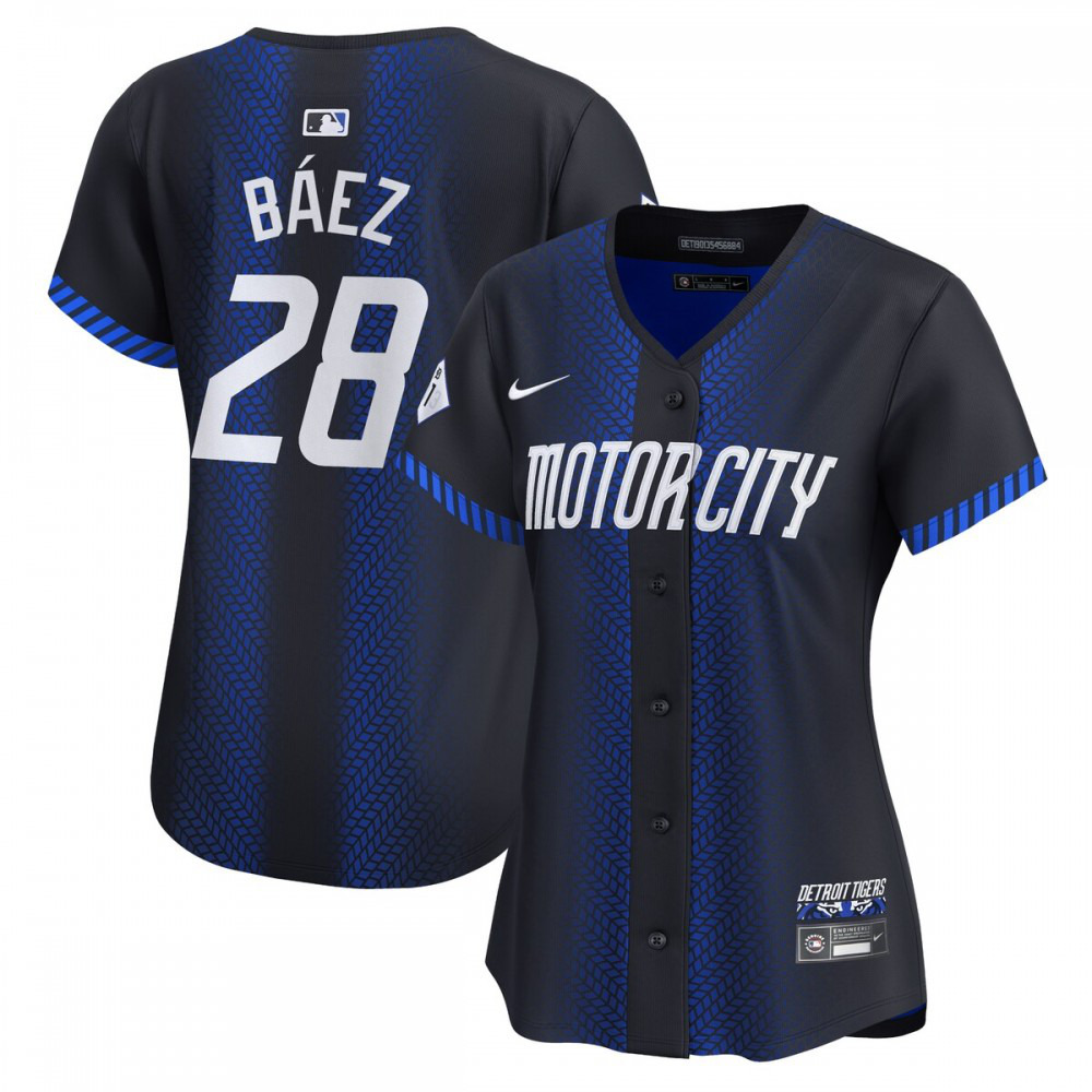 Javier Baez Detroit Tigers Women's 2024 City Connect Limited Jersey - Navy-Pro Kit Vault | Brand New 26/27 Sports Jerseys