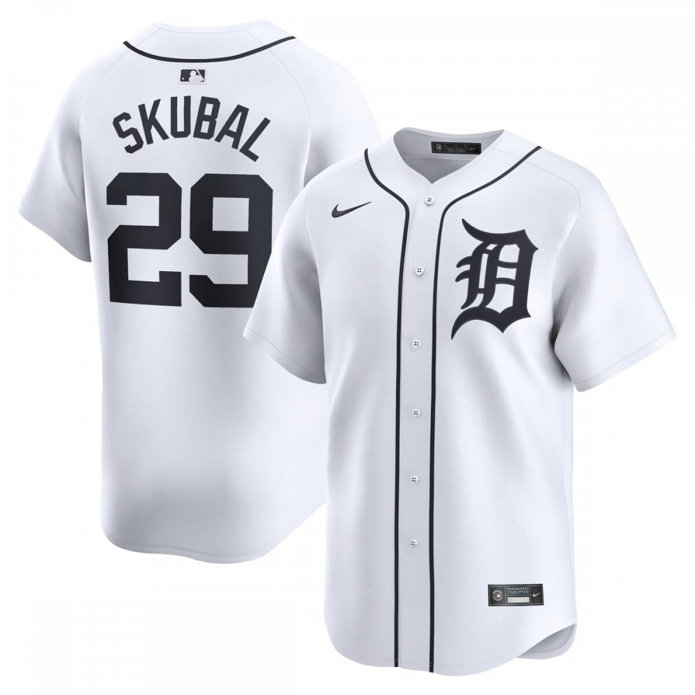 Tarik Skubal Detroit Tigers Home Limited Player Jersey - White-Pro Kit Vault | Brand New 26/27 Sports Jerseys