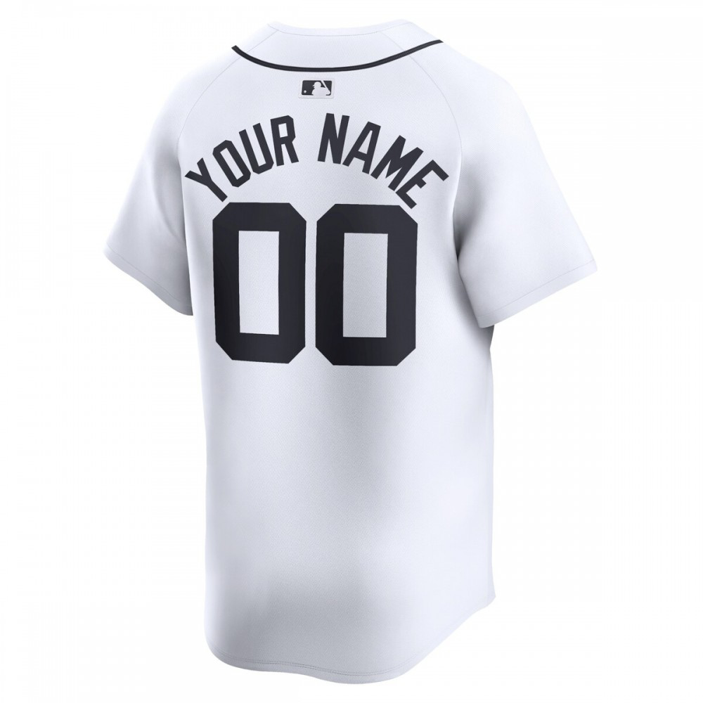 Detroit Tigers Home Limited Custom Jersey - White-Pro Kit Vault | Brand New 26/27 Sports Jerseys