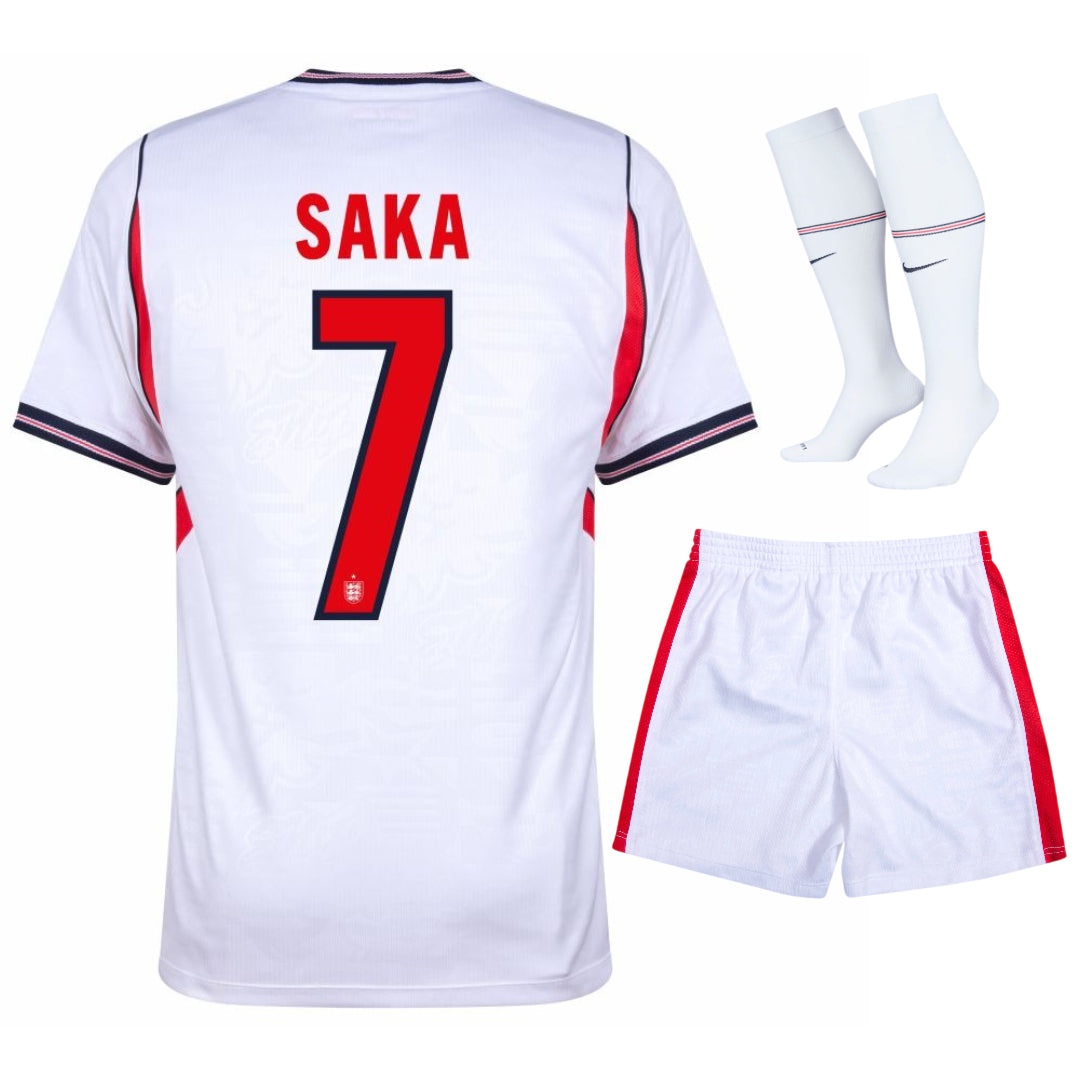 England Saka World Cup Kids Home Kit 2026 2027-Pro Kit Vault | Brand New 26/27 Sports Jerseys