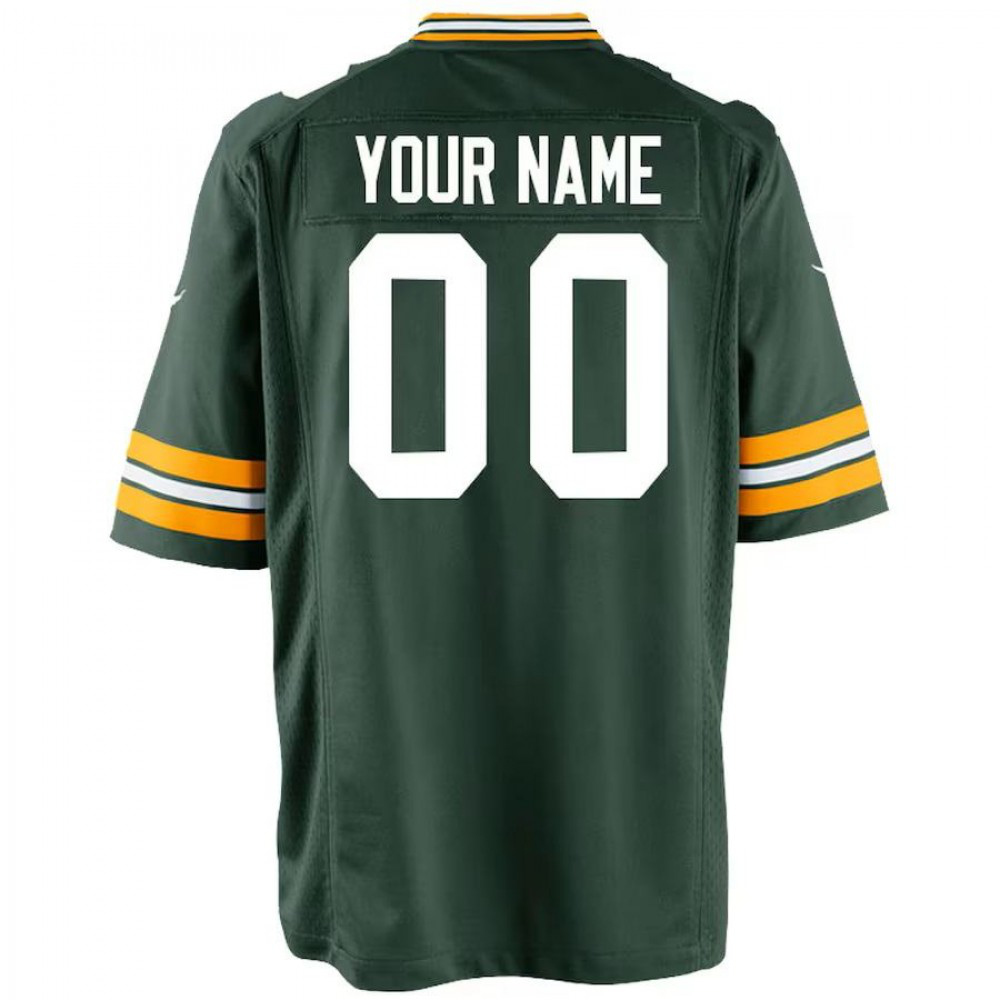 Green Bay Packers Youth Custom Game Jersey - Green-Pro Kit Vault | Brand New 26/27 Sports Jerseys