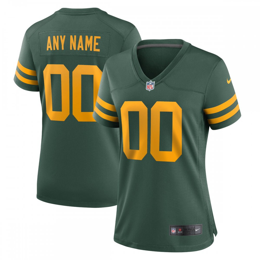 Green Bay Packers Women's Alternate Custom Jersey - Green-Pro Kit Vault | Brand New 26/27 Sports Jerseys