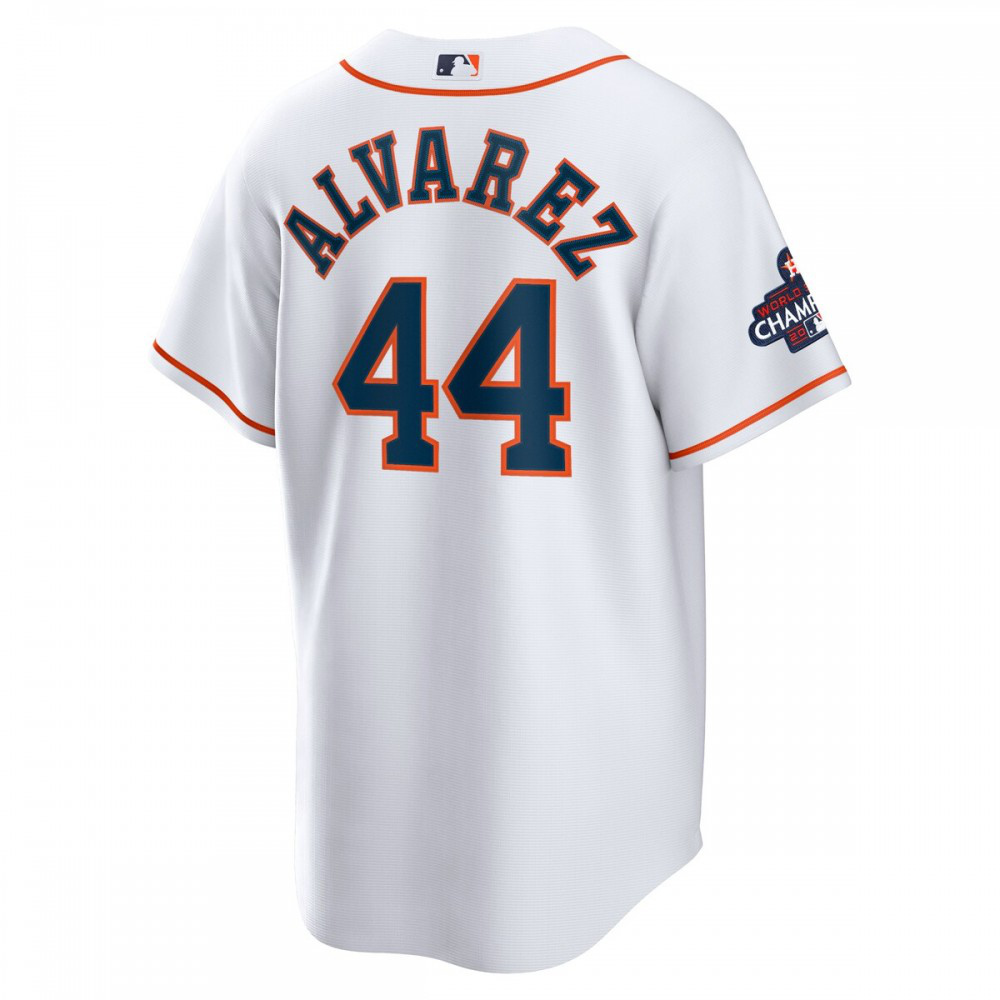 Yordan Alvarez Houston Astros 2022 World Series Champions Home Replica Jersey - White-Pro Kit Vault | Brand New 26/27 Sports Jerseys