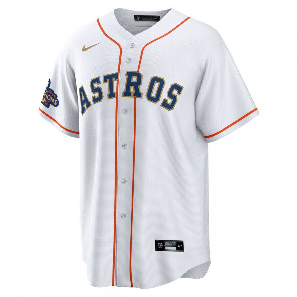 Yordan Alvarez Houston Astros 2023 Gold Collection Replica Player Jersey - White/Gold-Pro Kit Vault | Brand New 26/27 Sports Jerseys
