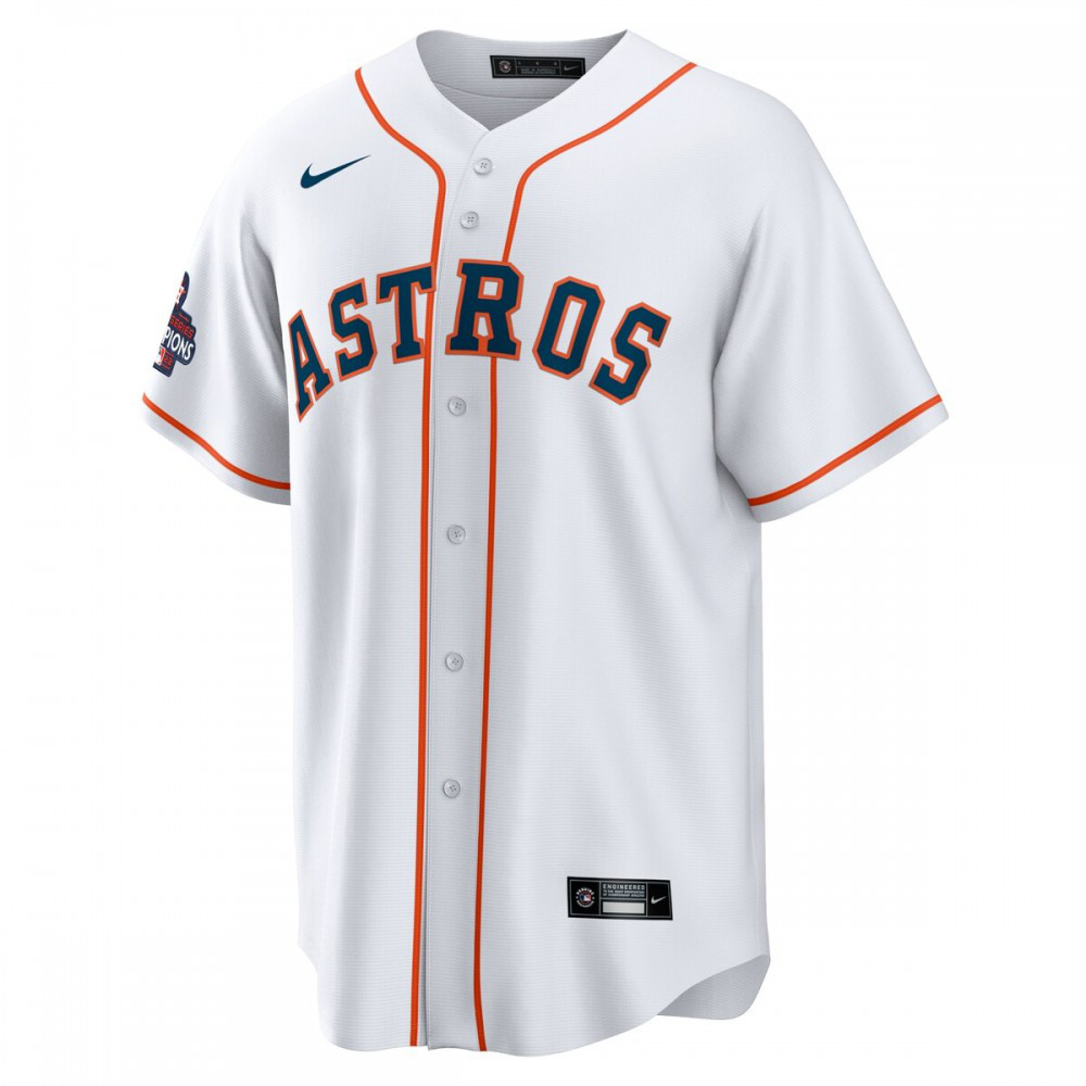 Yordan Alvarez Houston Astros 2022 World Series Champions Home Replica Jersey - White-Pro Kit Vault | Brand New 26/27 Sports Jerseys