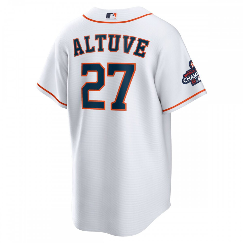 Jose Altuve Houston Astros 2022 World Series Champions Home Replica Jersey - White-Pro Kit Vault | Brand New 26/27 Sports Jerseys