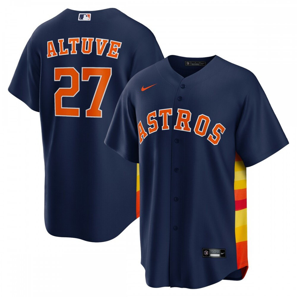 Jose Altuve Houston Astros Alternate Replica Player Name Jersey - Navy-Pro Kit Vault | Brand New 26/27 Sports Jerseys