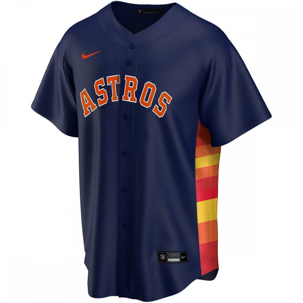 Houston Astros Alternate Replica Custom Jersey - Navy-Pro Kit Vault | Brand New 26/27 Sports Jerseys