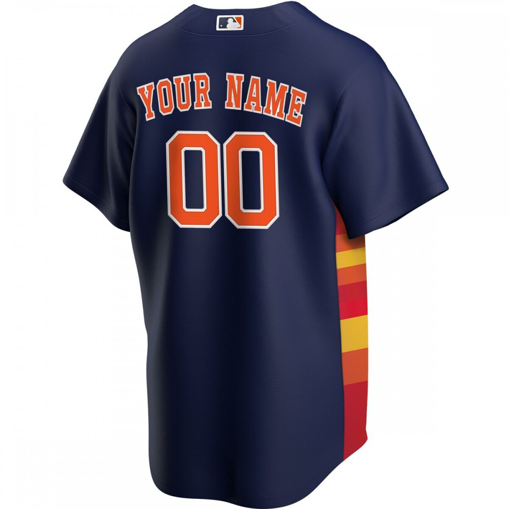 Houston Astros Alternate Replica Custom Jersey - Navy-Pro Kit Vault | Brand New 26/27 Sports Jerseys
