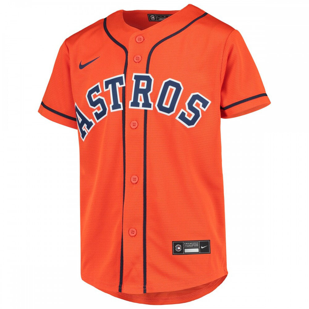 Yordan Alvarez Houston Astros Youth Alternate Replica Player Jersey - Orange-Pro Kit Vault | Brand New 26/27 Sports Jerseys