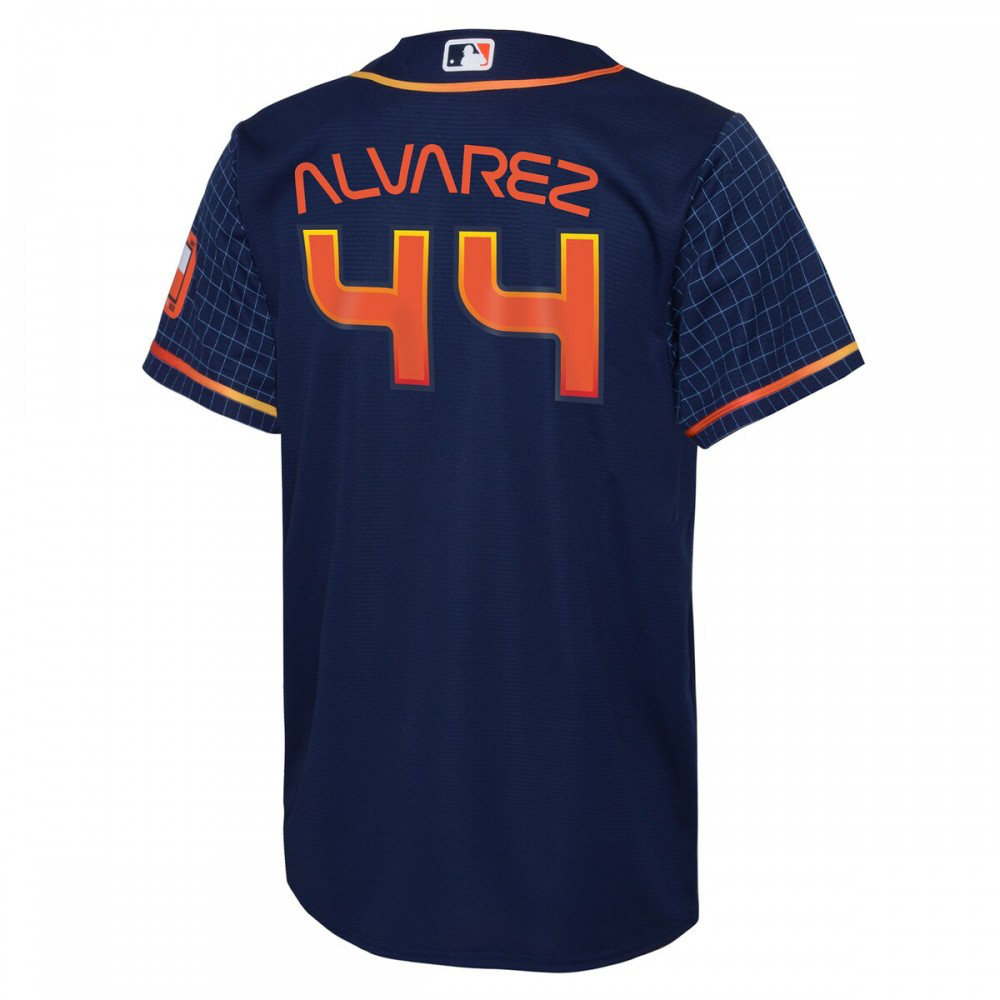 Yordan Alvarez Houston Astros Youth 2022 City Connect Replica Player Jersey - Navy-Pro Kit Vault | Brand New 26/27 Sports Jerseys