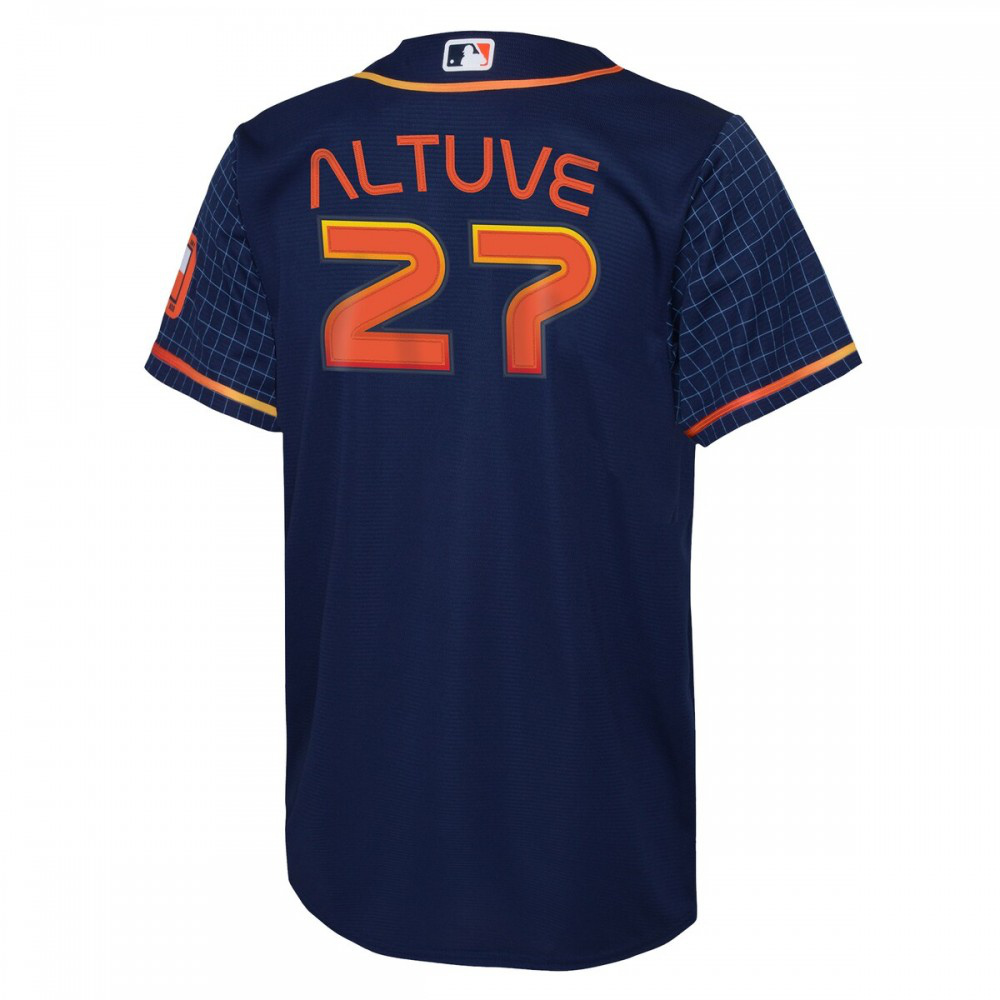 Jose Altuve Houston Astros Youth 2022 City Connect Replica Player Jersey - Navy-Pro Kit Vault | Brand New 26/27 Sports Jerseys