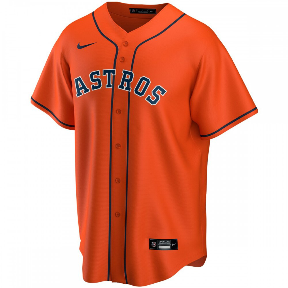 Houston Astros Youth Alternate Replica Team Jersey - Orange-Pro Kit Vault | Brand New 26/27 Sports Jerseys