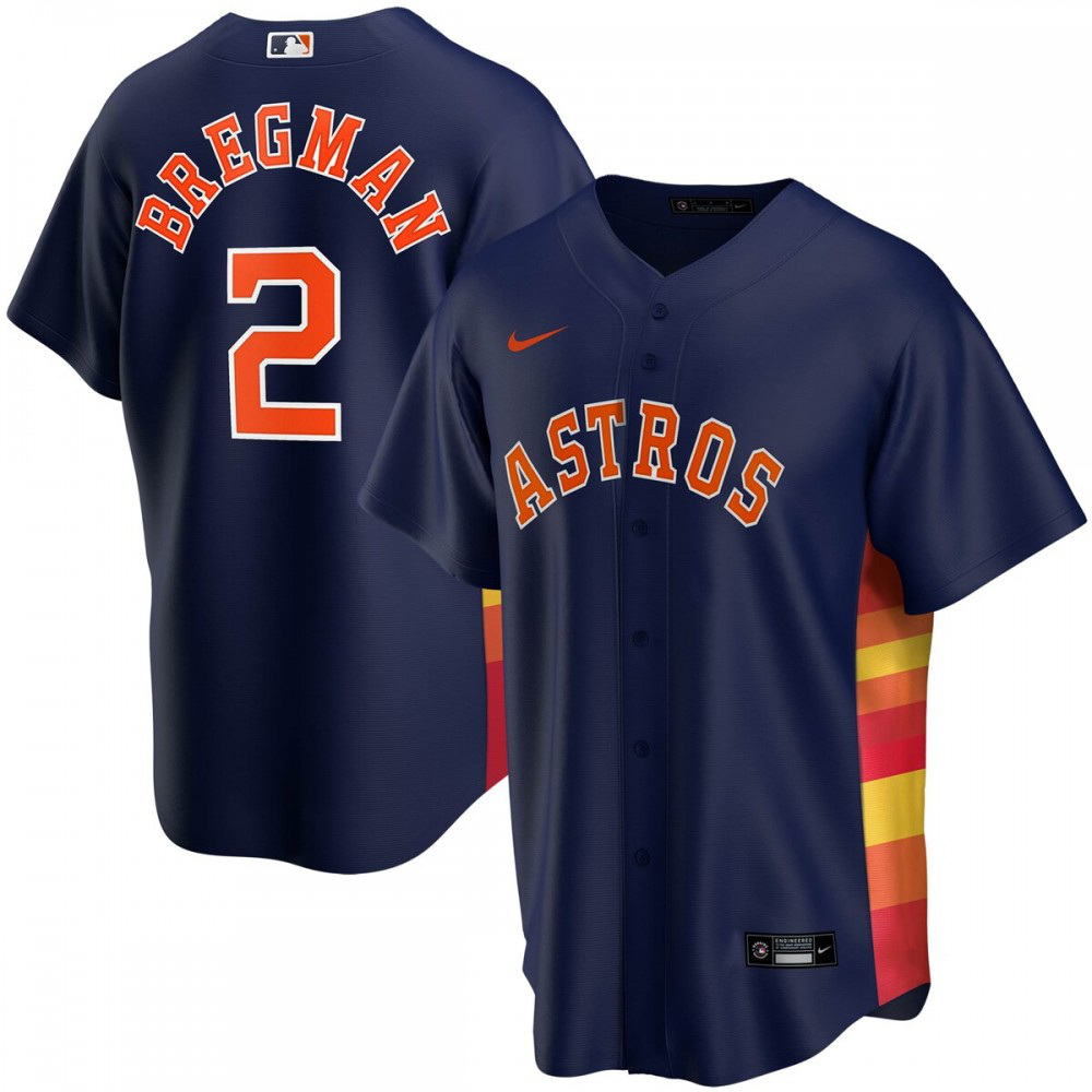 Alex Bregman Houston Astros Youth Alternate Replica Player Jersey - Navy-Pro Kit Vault | Brand New 26/27 Sports Jerseys