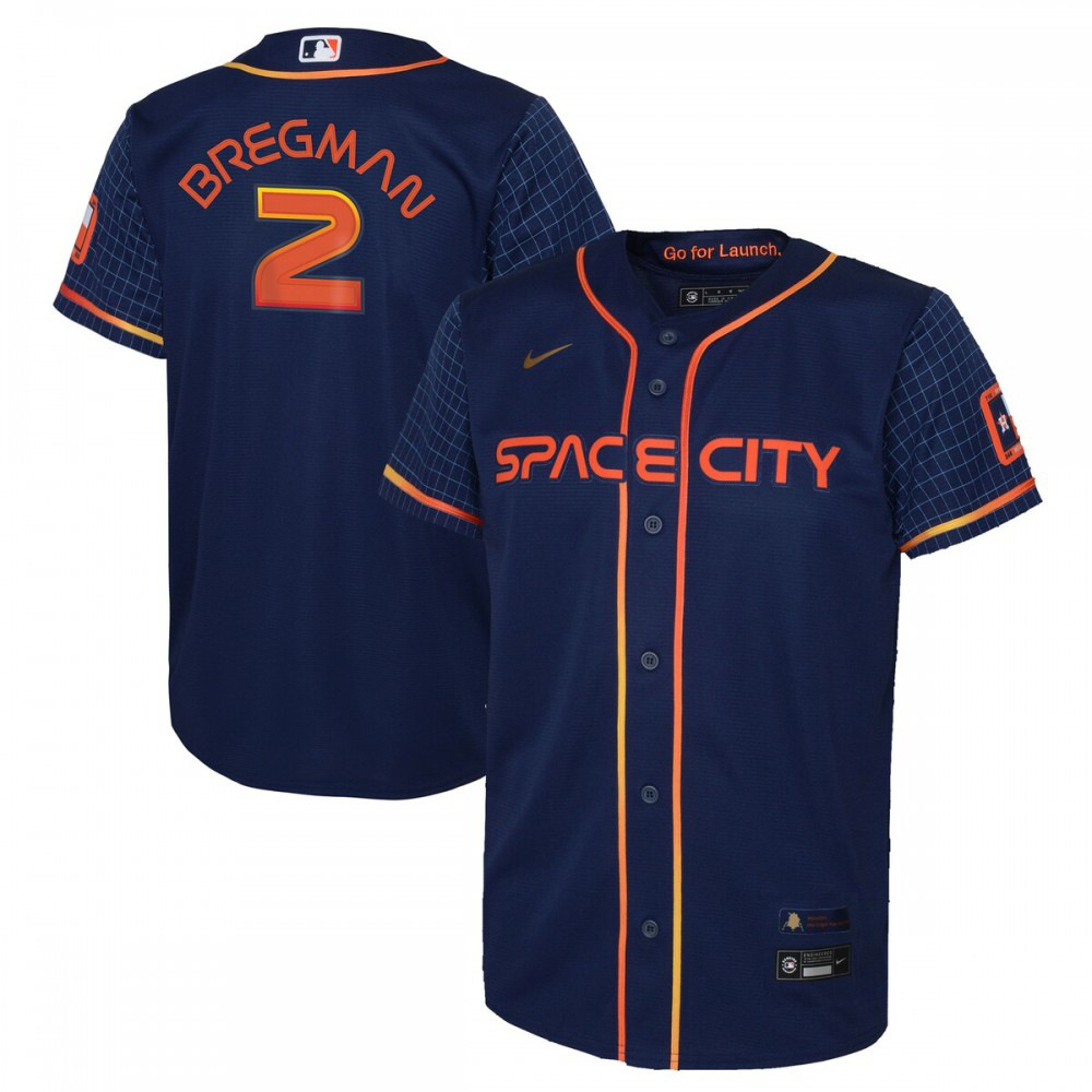 Alex Bregman Houston Astros Youth 2022 City Connect Replica Player Jersey - Navy-Pro Kit Vault | Brand New 26/27 Sports Jerseys