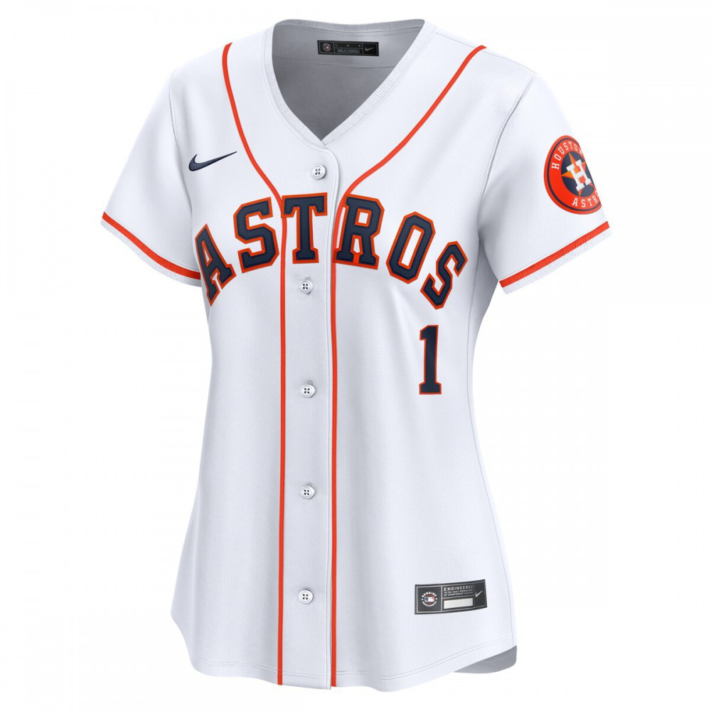 Houston Astros Women's #1 Mom Home Limited Jersey - White-Pro Kit Vault | Brand New 26/27 Sports Jerseys