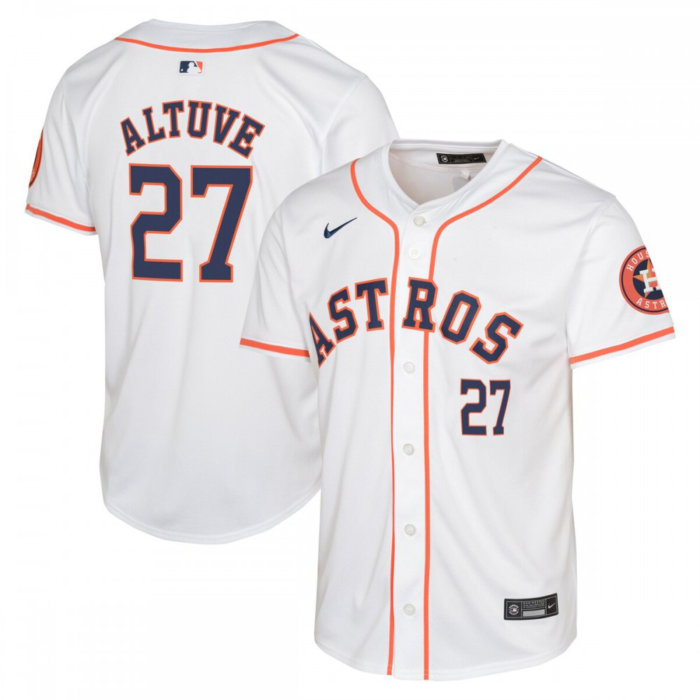 Jose Altuve Houston Astros Youth Home Limited Player Jersey - White-Pro Kit Vault | Brand New 26/27 Sports Jerseys