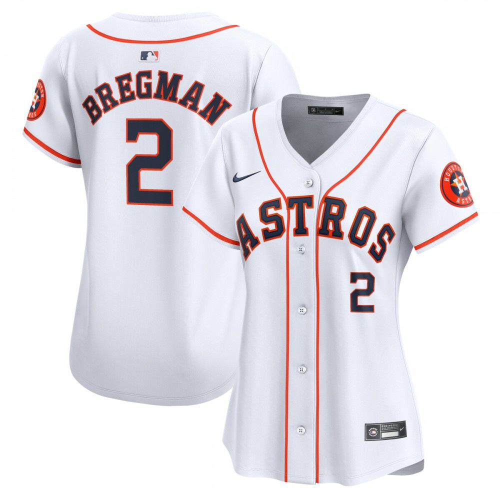 Alex Bregman Houston Astros Women's Home Limited Player Jersey - White-Pro Kit Vault | Brand New 26/27 Sports Jerseys