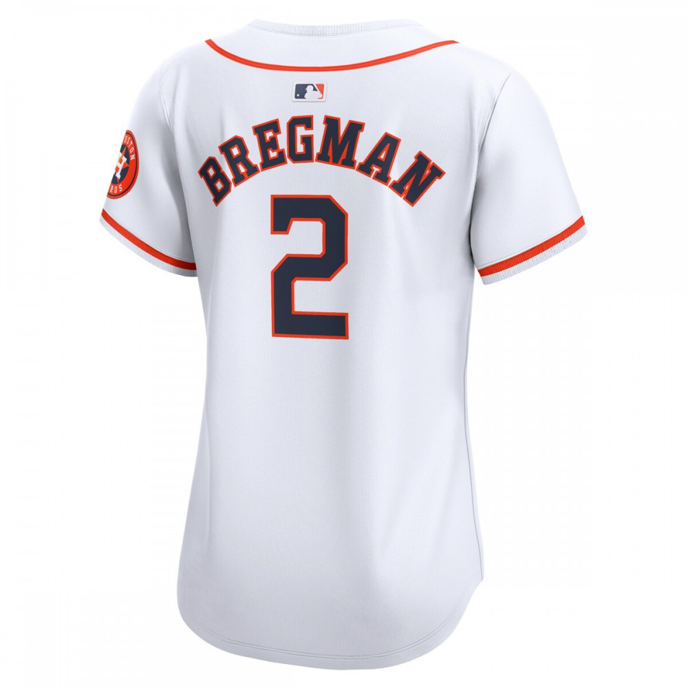Alex Bregman Houston Astros Women's Home Limited Player Jersey - White-Pro Kit Vault | Brand New 26/27 Sports Jerseys