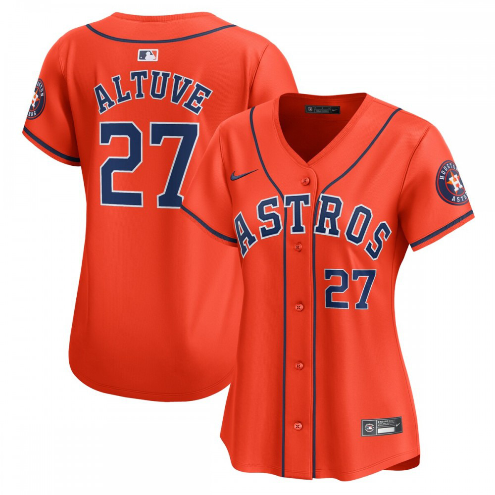 Jose Altuve Houston Astros Women's Alternate Limited Player Jersey聽鈥?Orange-Pro Kit Vault | Brand New 26/27 Sports Jerseys