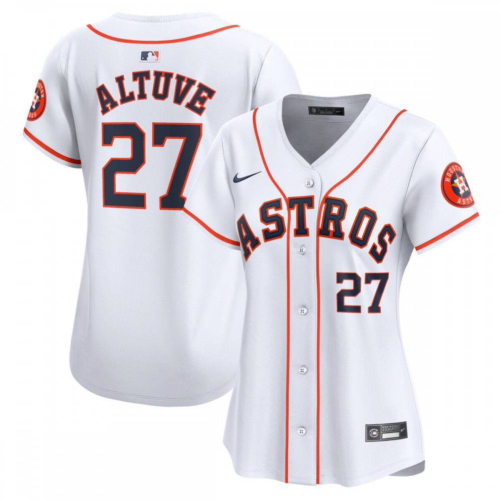 Jose Altuve Houston Astros Women's Home Limited Player Jersey - White-Pro Kit Vault | Brand New 26/27 Sports Jerseys