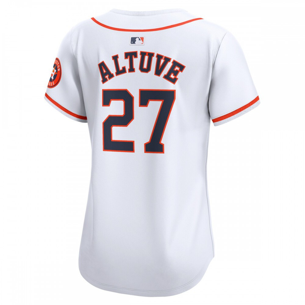 Jose Altuve Houston Astros Women's Home Limited Player Jersey - White-Pro Kit Vault | Brand New 26/27 Sports Jerseys