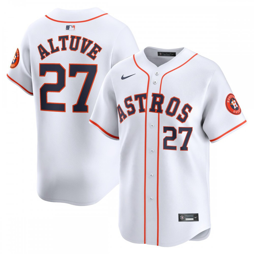 Jose Altuve Houston Astros Home Limited Player Jersey - White-Pro Kit Vault | Brand New 26/27 Sports Jerseys
