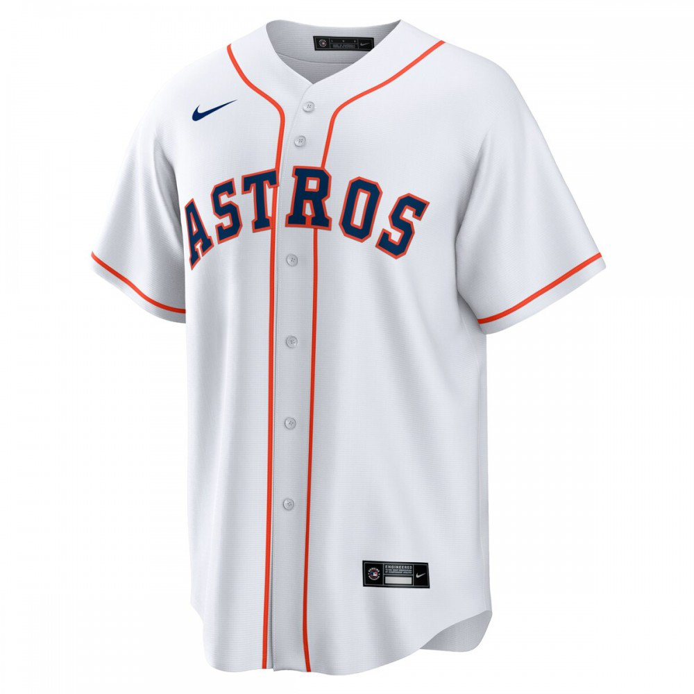 Jose Altuve Houston Astros Home Replica Player Name Jersey - White-Pro Kit Vault | Brand New 26/27 Sports Jerseys