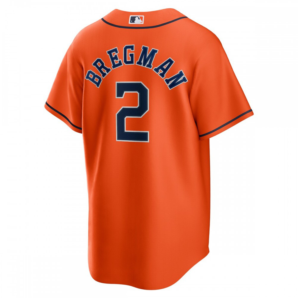 Alex Bregman Houston Astros Alternate Replica Player Name Jersey - Orange-Pro Kit Vault | Brand New 26/27 Sports Jerseys