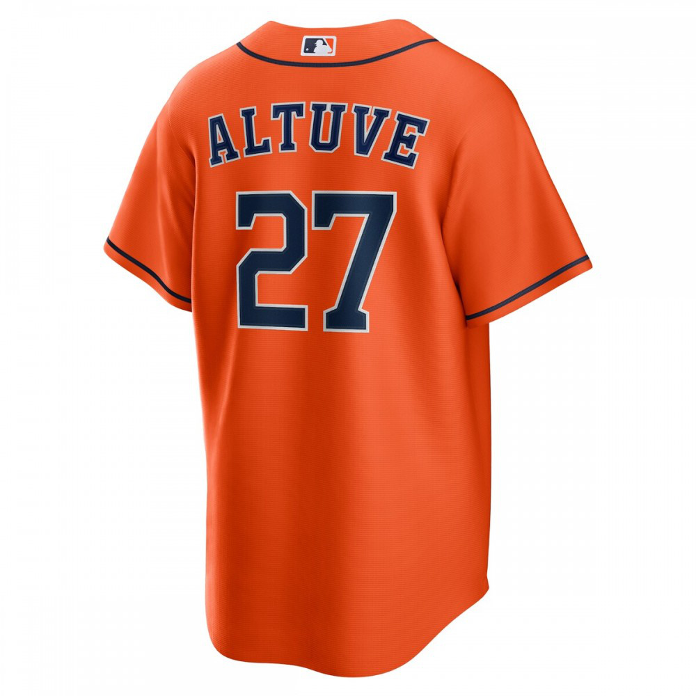 Jose Altuve Houston Astros Alternate Replica Player Name Jersey - Orange-Pro Kit Vault | Brand New 26/27 Sports Jerseys