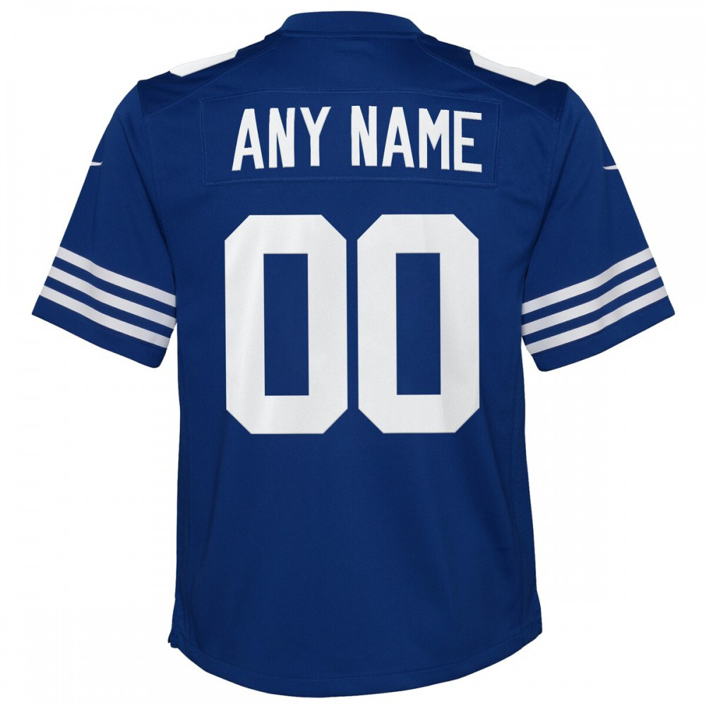 Indianapolis Colts Youth Alternate Custom Game Jersey - Royal-Pro Kit Vault | Brand New 26/27 Sports Jerseys