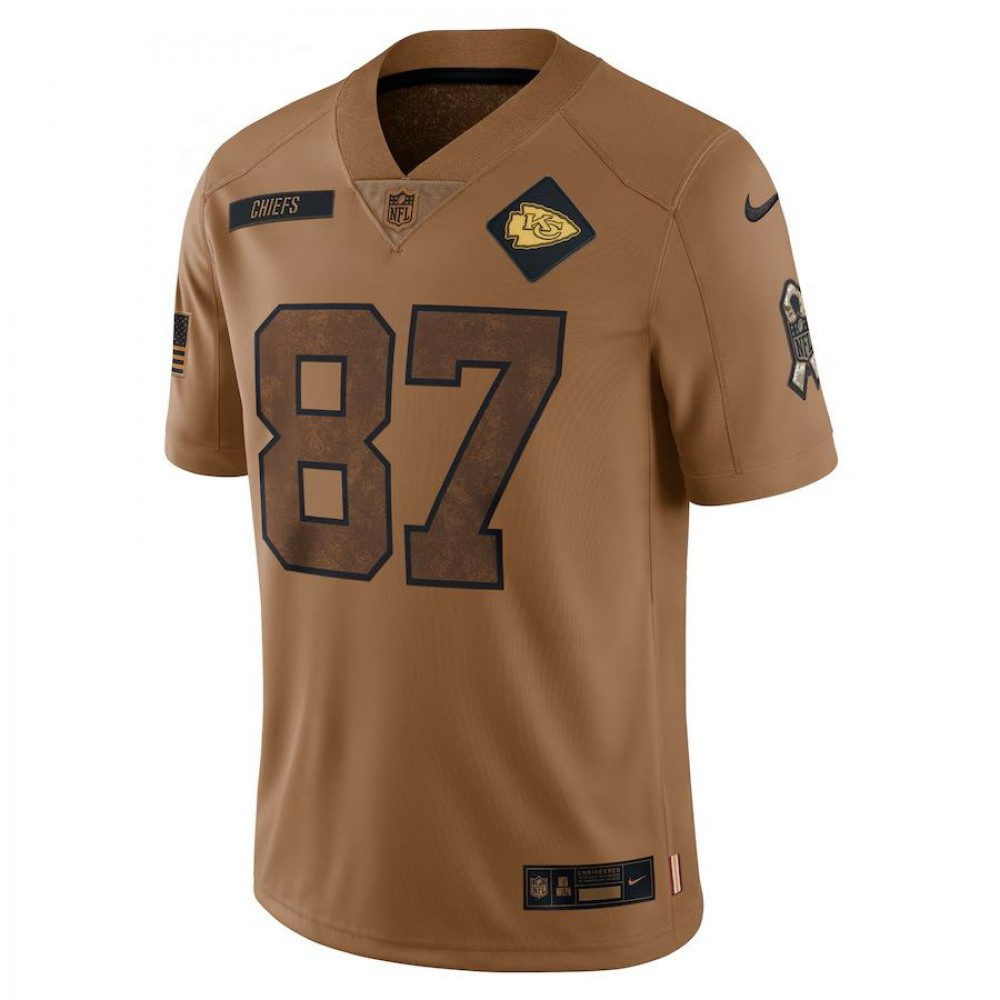 Travis Kelce Kansas City Chiefs 2023 Salute To Service Limited Jersey - Brown-Pro Kit Vault | Brand New 26/27 Sports Jerseys