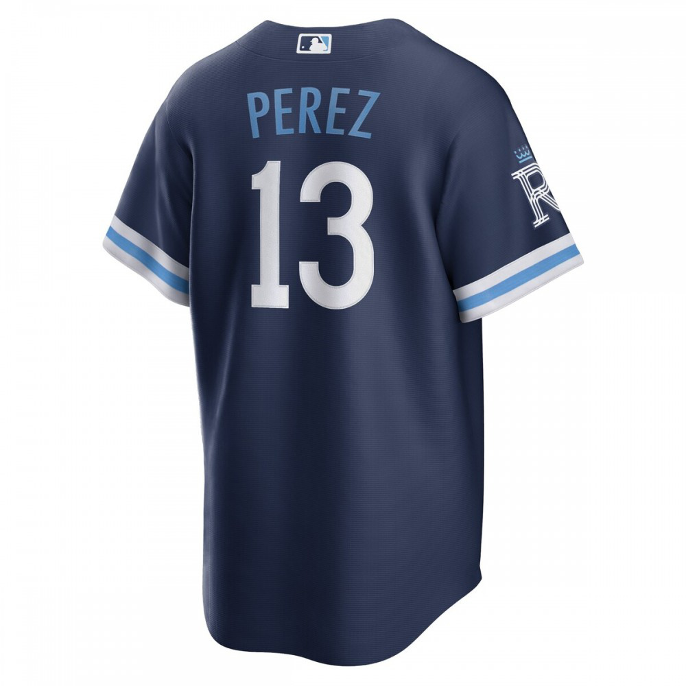 Salvador Perez Kansas City Royals 2022 City Connect Replica Player Jersey - Navy-Pro Kit Vault | Brand New 26/27 Sports Jerseys
