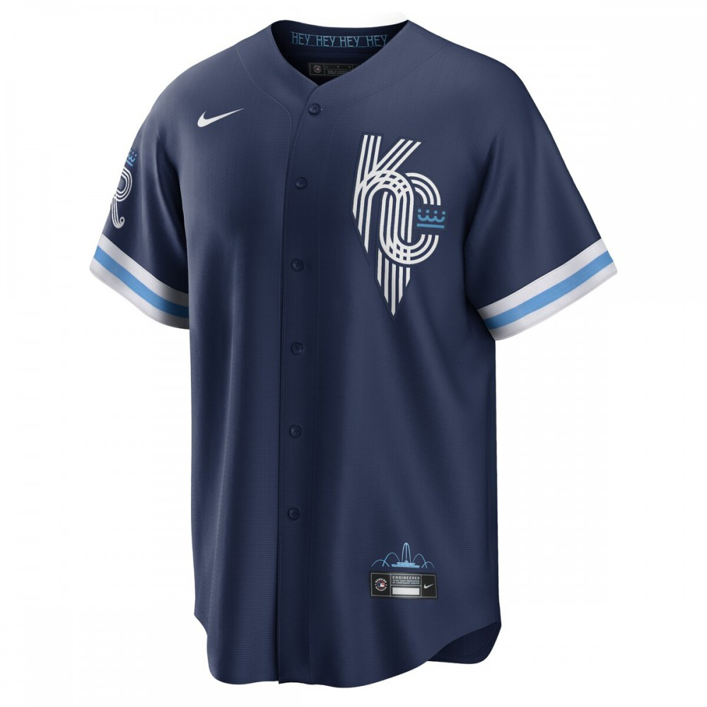 Whit Merrifield Kansas City Royals 2022 City Connect Replica Player Jersey - Navy-Pro Kit Vault | Brand New 26/27 Sports Jerseys