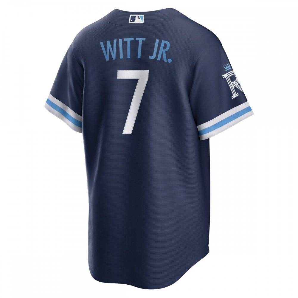 Bobby Witt Jr. Kansas City Royals 2022 City Connect Replica Player Jersey - Navy-Pro Kit Vault | Brand New 26/27 Sports Jerseys