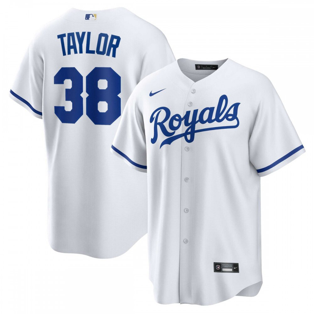 Josh Taylor Kansas City Royals Home Replica Player Jersey - White-Pro Kit Vault | Brand New 26/27 Sports Jerseys
