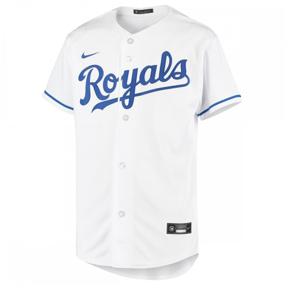 Kansas City Royals Youth Home Replica Team Jersey - White-Pro Kit Vault | Brand New 26/27 Sports Jerseys