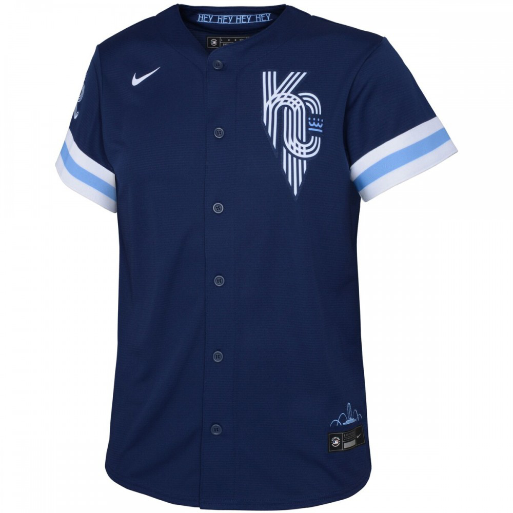 Bobby Witt Jr. Kansas City Royals Youth 2022 City Connect Replica Player Jersey - Navy-Pro Kit Vault | Brand New 26/27 Sports Jerseys