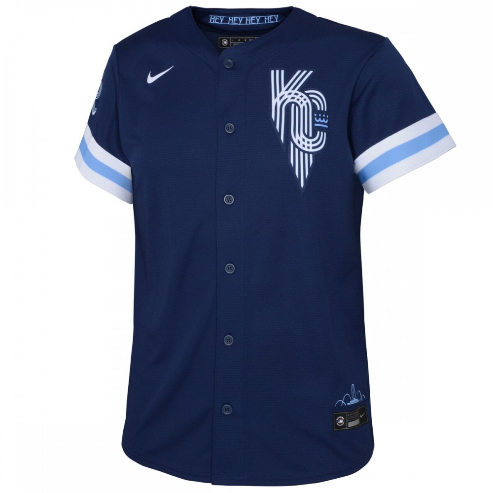 Andrew Benintendi Kansas City Royals Youth 2022 City Connect Replica Player Jersey - Navy-Pro Kit Vault | Brand New 26/27 Sports Jerseys