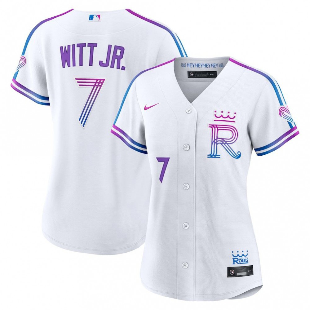 Bobby Witt Jr. Kansas City Royals Women's 2026 City Connect Stadium Jersey - White-Pro Kit Vault | Brand New 26/27 Sports Jerseys