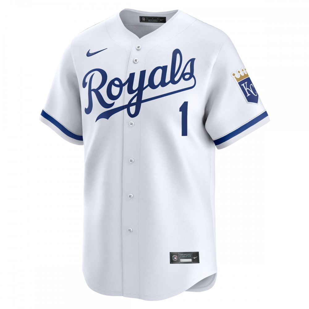 Kansas City Royals #1 Dad Home Limited Jersey - White-Pro Kit Vault | Brand New 26/27 Sports Jerseys
