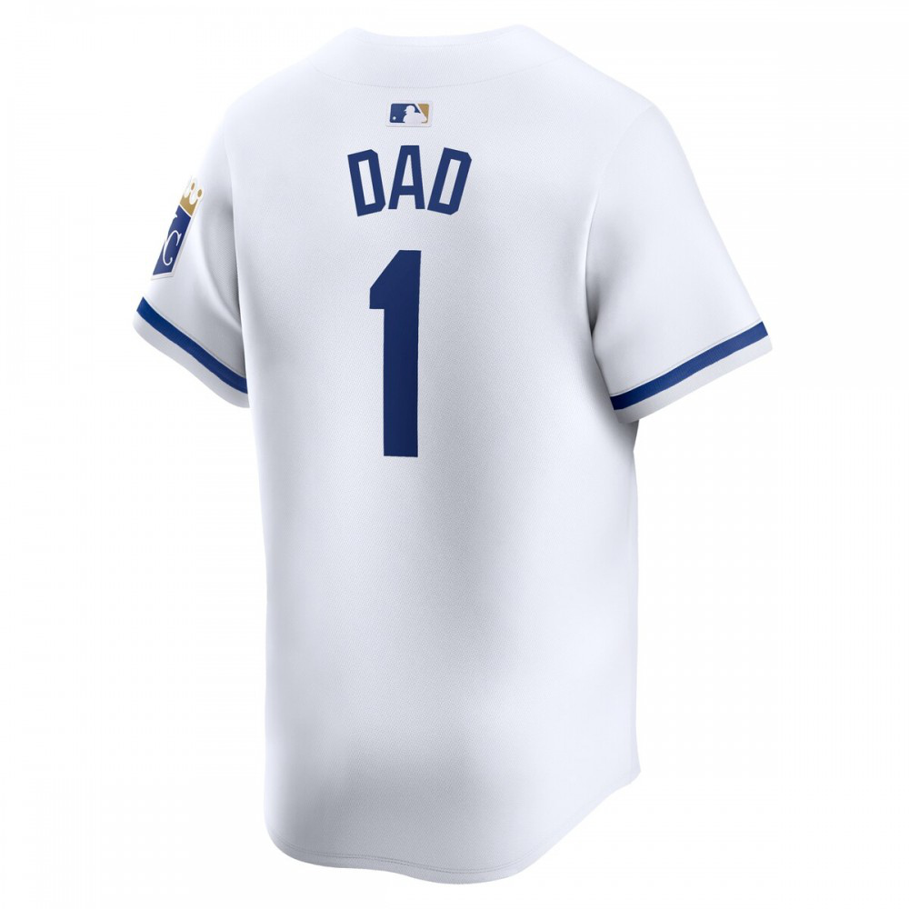 Kansas City Royals #1 Dad Home Limited Jersey - White-Pro Kit Vault | Brand New 26/27 Sports Jerseys