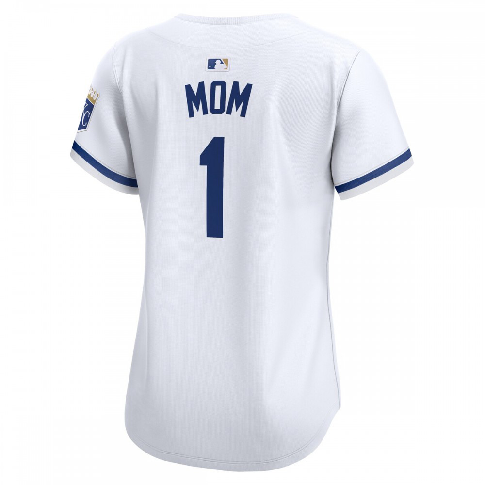 Kansas City Royals Women's #1 Mom Home Limited Jersey - White-Pro Kit Vault | Brand New 26/27 Sports Jerseys