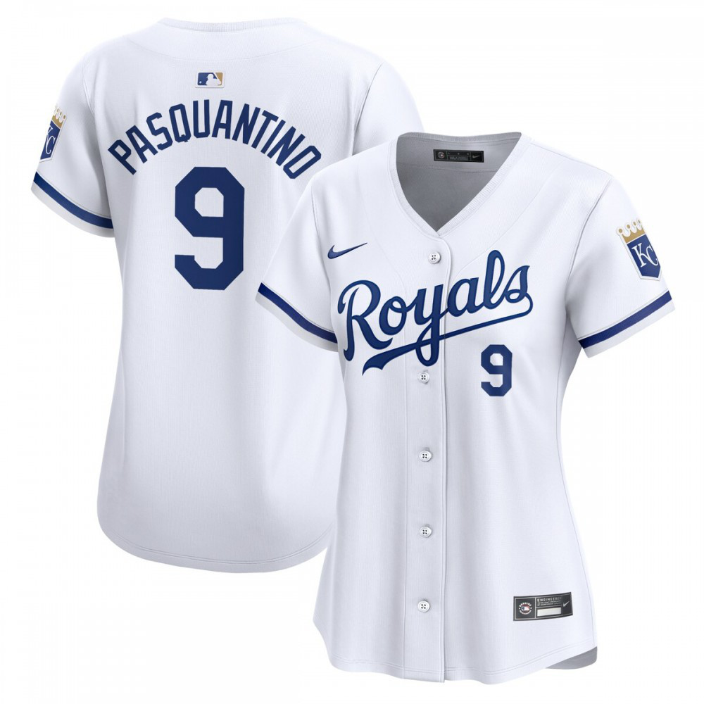 Vinnie Pasquantino Kansas City Royals Women's Home Limited Player Jersey - White-Pro Kit Vault | Brand New 26/27 Sports Jerseys