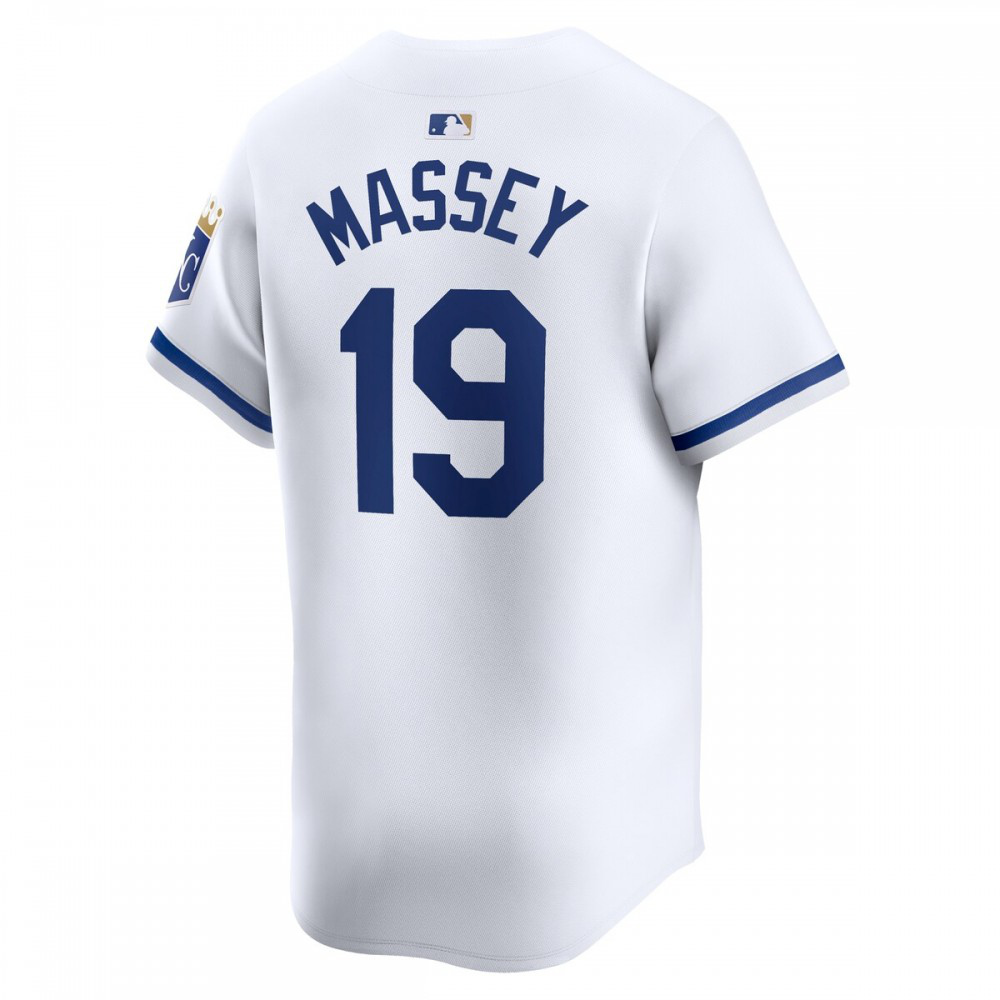 Michael Massey Kansas City Royals Home Limited Player Jersey - White-Pro Kit Vault | Brand New 26/27 Sports Jerseys