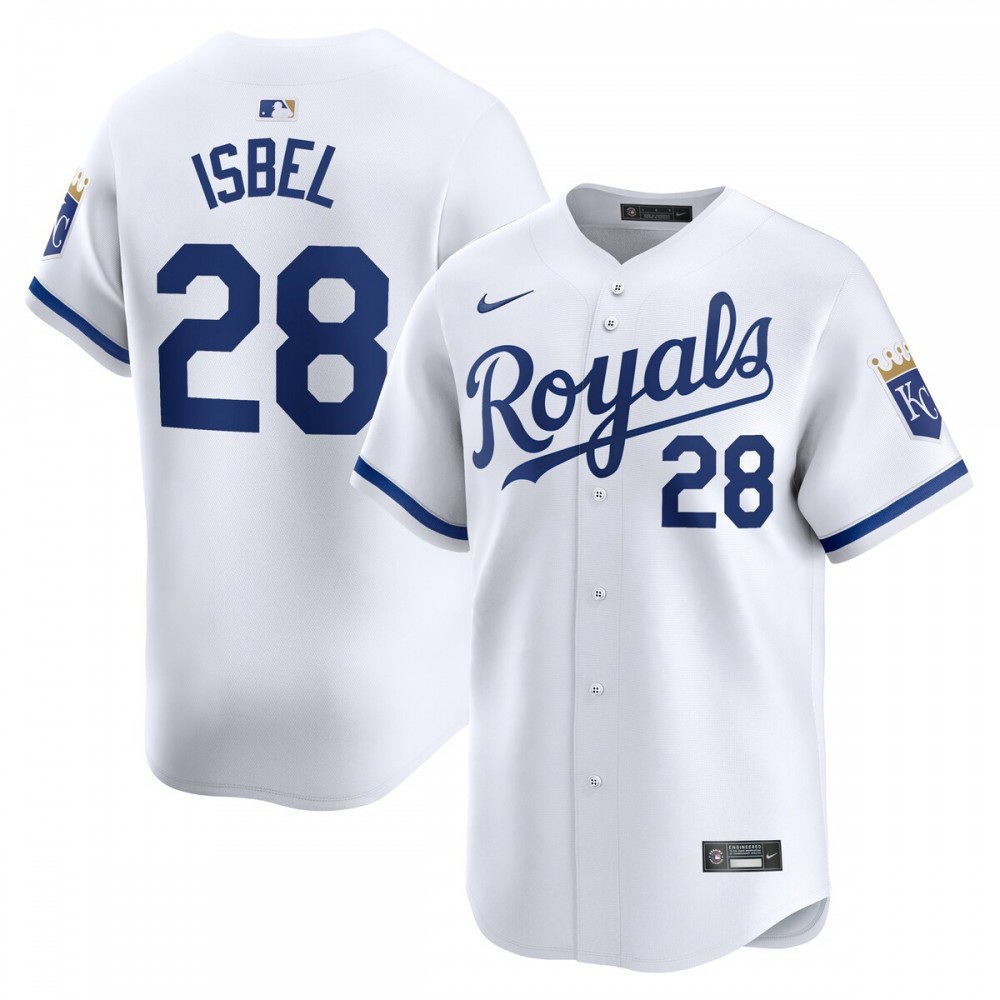 Kyle Isbel Kansas City Royals Home Limited Player Jersey - White-Pro Kit Vault | Brand New 26/27 Sports Jerseys