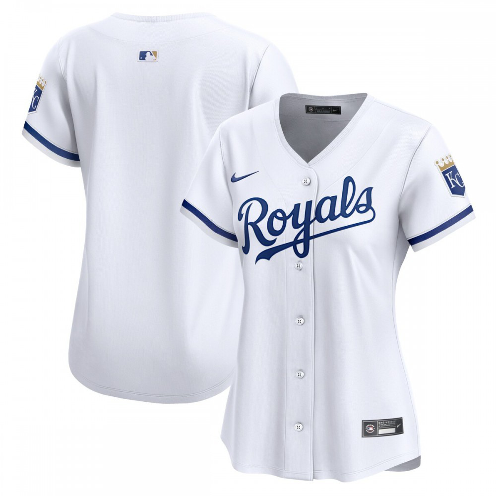 Kansas City Royals Women's Home Limited Jersey - White-Pro Kit Vault | Brand New 26/27 Sports Jerseys