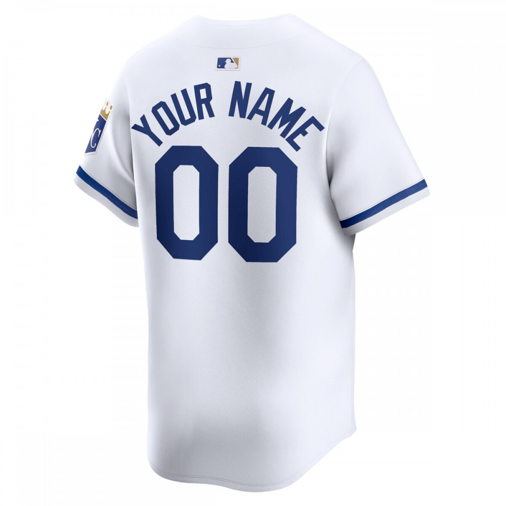 Kansas City Royals Home Limited Custom Jersey - White-Pro Kit Vault | Brand New 26/27 Sports Jerseys