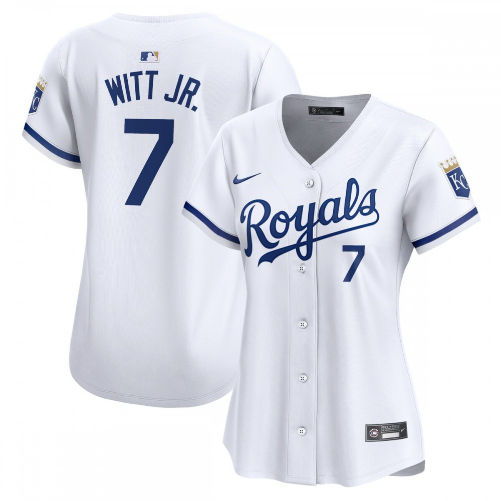 Bobby Witt Jr. Kansas City Royals Women's Home Limited Player Jersey - White-Pro Kit Vault | Brand New 26/27 Sports Jerseys