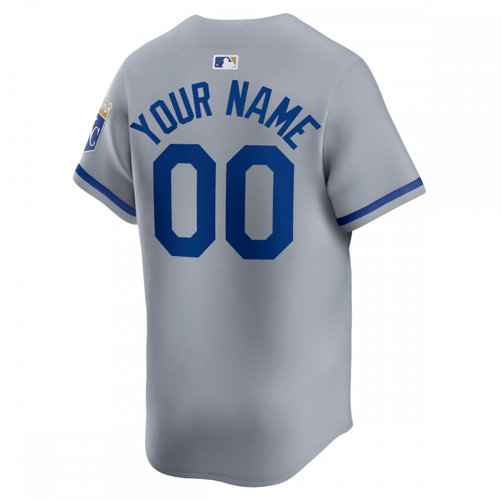 Kansas City Royals Away Limited Custom Jersey - Gray-Pro Kit Vault | Brand New 26/27 Sports Jerseys